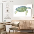 thumbnail image 5 of Elephant Stock Tranquil Sea Turtle I Wall Art - Horizontal Canvas Wall Art - Living Room Wall Decor - Animal Canvas - White And Blue Decor By Megan Meagher - 51" x 34", 5 of 8