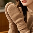 thumbnail image 4 of Mittens Gloves for Women qinhaie Soft Stretch Gloves, Cold Weather Warm Cute Snow Ski Gloves, Outdoor Riding Windproof Hand Warm Accessories, 4 of 4