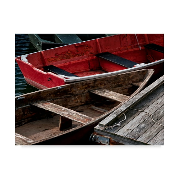 Trademark Fine Art 'Wooden Rowboats X' Canvas Art by Rachel Perry