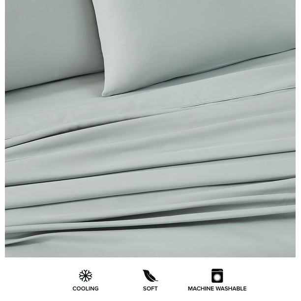 UGG 01752 Alahna King Bed Sheets and Pillowcases 4 Piece Set Sleep in Luxury Machine Washable Deep Pockets Wrinkle Resistant Breathable Cozy Comfort Silky Cooling Sheets King Mineral Walmart Business ...