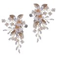 thumbnail image 2 of 1Pair Elegant Bridal Shoe Buckles Detachable Shoe Clips Pearl Flower Shoe Buckles, 2 of 3