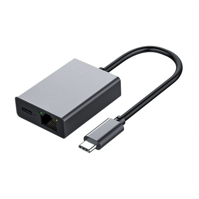 1000Mbps Type-C to RJ45 Internet Cable Network Card USB Type-C to Ethernet Adapter Support PD Charging for Mobile Phone,1 x Type C to Ethernet Adapter,Gray
