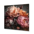 thumbnail image 2 of Designart "Blooming Peonies in Orange and Pink" Floral Peony Metal Wall Art Prints, 2 of 5
