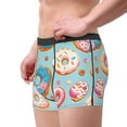thumbnail image 2 of Yiaed Colorful Donut Print Men's Soft Cotton Boxer Shorts Breathable Boxers Underwear Moisture-Wicking Underwear Stretch Boxer Briefs for Man-Small, 2 of 5
