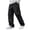 13#a Black, variant on Mens Cotton Linen Pants, Casual Hemp Fabric Embroidered Logo Loose Comfort Trousers Drawstring Pockets Golf Pants Gray 2XL