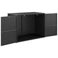 thumbnail image 6 of vidaXL Outdoor Garden Storage Cabinet, 2-Door, Waterproof, Rattan, Steel Frame, Black, 6 of 7
