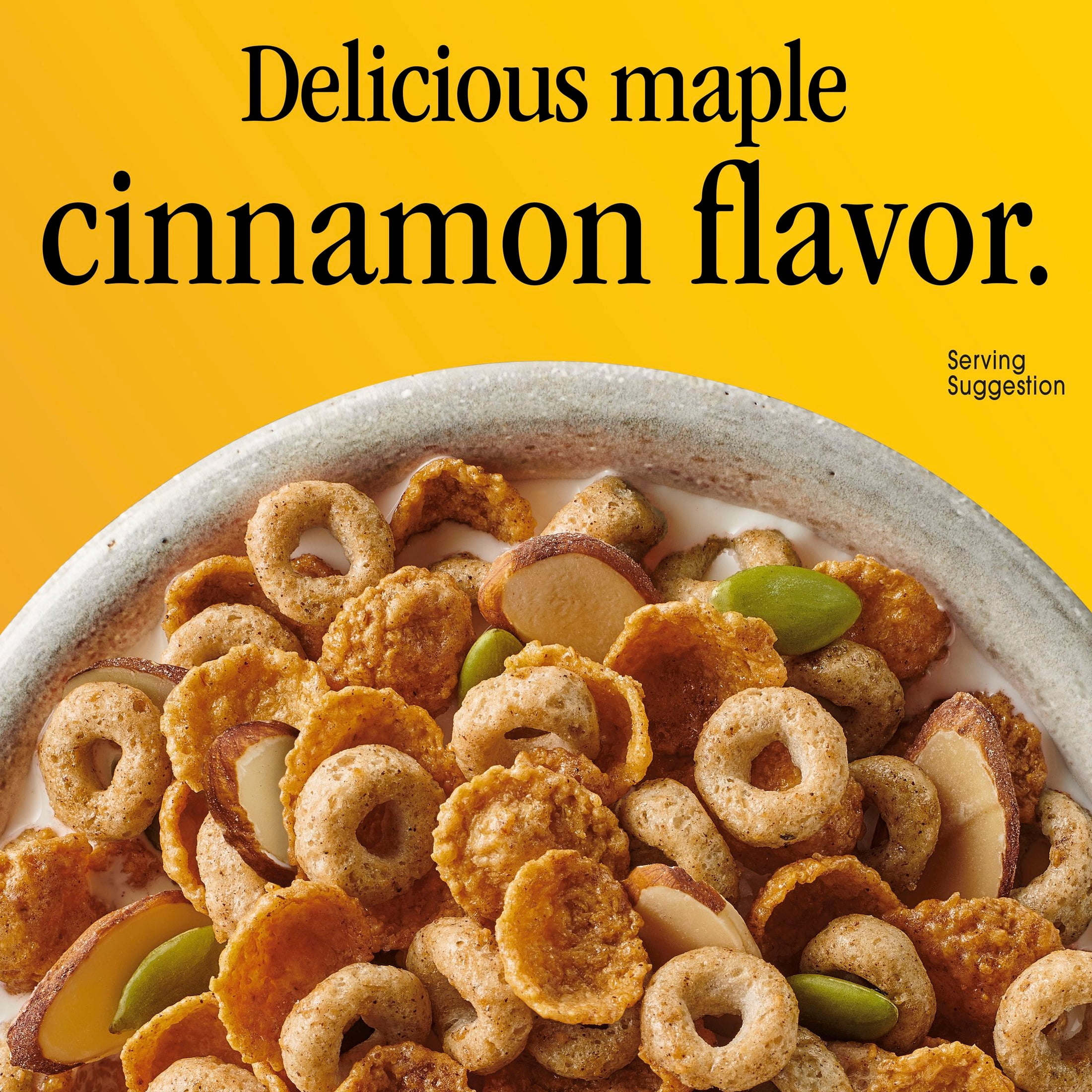 Cheerios Hearty Nut Medley Breakfast Cereal, Maple Cinnamon, Family Size, 20 oz