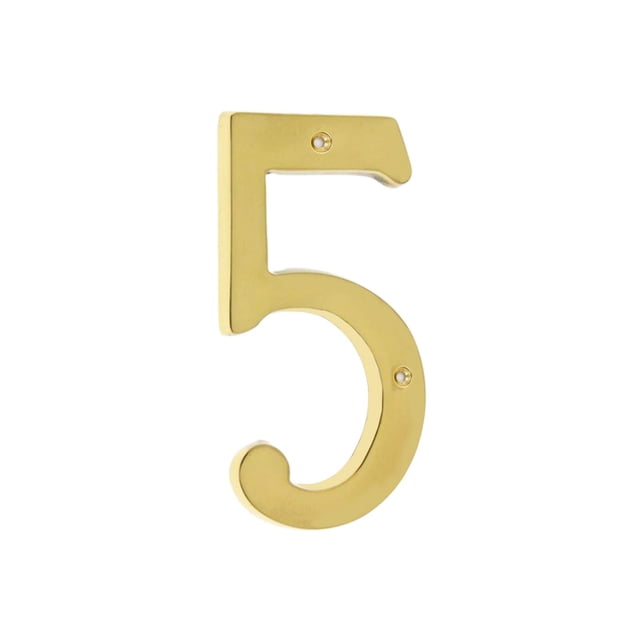 Número para puerta Bebarley de latón macizo de 7,5 cm