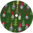 thumbnail image 1 of Falda de árbol de Navidad de 48 pulgadas, adornos navideños a cuadros de Búfalo, rojo, verde y dorado, para fiestas, interiores y exteriores, 1 of 4