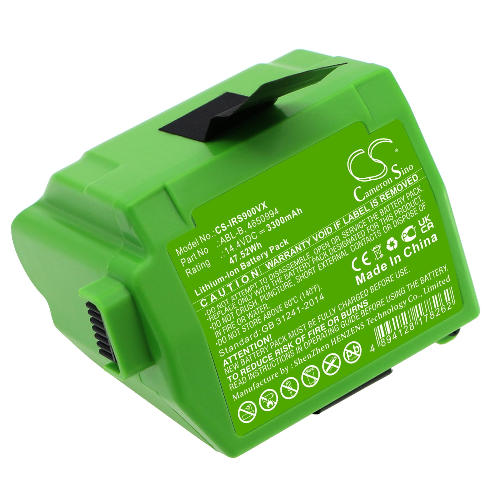 Replacement Battery For Bissell Bolt Lithium Pet Cordless Vacuum - 14.4V 3000mAh, Part 89-0075-500