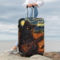 thumbnail image 5 of Salouo Starry Night Cat Guitarist A Pattern Travel Dust-proof Suitcase Cover, Softside Suitcase Protector Luggage Cover Protector for 18-32inch ,Not Included Suitcase, 5 of 8
