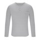 thumbnail image 3 of Blusas y camisas de manga larga con cuello redondo para hombre, cuello redondo, botones, boca plana, deportivas para hombre, blusas y camisas de manga larga con cuello redondo para hombre, 3 of 5