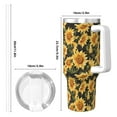 thumbnail image 4 of Daiia Vintage Black Plaid Sunflower Printed 40 oz Tumbler with Handle,Ice Bully Insulated Tumbler 2 in 1 Lid Insulated Water Bottle Stainless Steel Travel Coffee Mug, 4 of 8