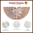 thumbnail image 3 of Balery Leopard Brown Printed Christmas Tree Skirt , Merry Christmas Party Christmas Tree Decoration,Adjustable Tree Skirt-36", 3 of 6