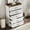 White brown, variant on Vabches Farmhouse 5 Drawer Dresser with Metal Handle, Tall Wood Chest of Drawers for Living Room Bedroom,White Brown