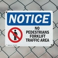 thumbnail image 5 of (2 Pack) No Pedestrians Forklift Traffic Only OSHA Notice Sign 14 Inch X 10 Inch Indoor / Outdoor Rust-Free Aluminum Metal Signs for Workplace, Workshop, and Construction Site, Made in, 5 of 8