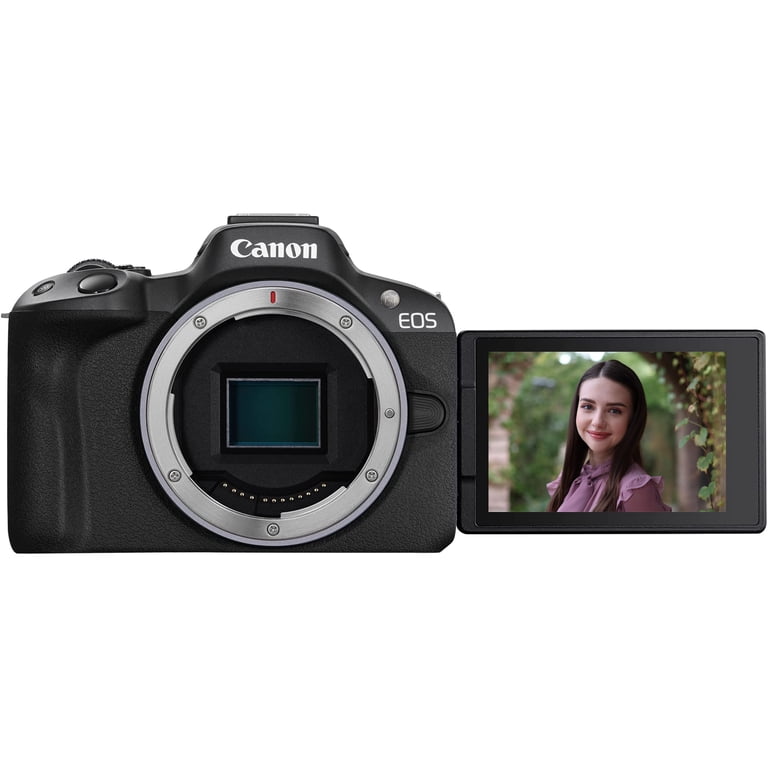 Canon EOS R50 Mirrorless Camera Body Only, Black, 5811C002, 24.2MP
