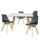 thumbnail image 1 of Set Comedor Oslo Melamina 120 Blanco 4 sillas Frankfurt Gris Mundo In MUNDO IN Minimalista, 1 of 5