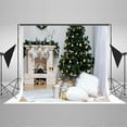 thumbnail image 1 of EREHome Tissu Polyester 7x5ft Fond de Photographie de Noël Fond de Tapis Blanc, 1 of 3