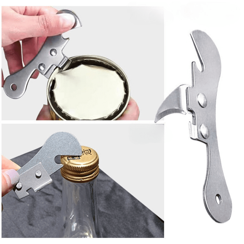 Multifunction Bottle Can Opener Stainless Steel Portable Bottle Jar Opener Household Can Opener Safety Side Cut Kitchen Gadget