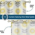 thumbnail image 4 of Vargottam Flower Print Extra Long Sheer Curtains for Double Height Windows & Doors - Set of 2 Panels, 108", Grommet Top, Light Filtering Printed Georgette Drapes, 4 of 9