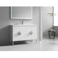 thumbnail image 5 of 48" Tennant Brand Modern Style White Mathilde Bathroom Sink Vanity, 5 of 7