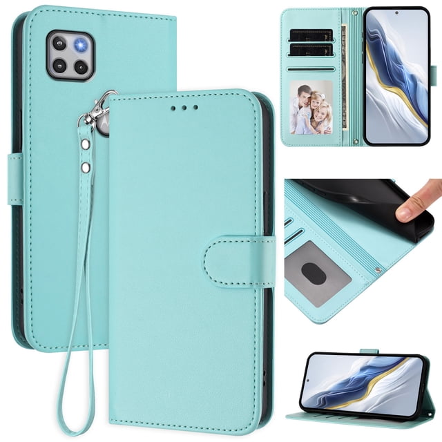Funda Cartera GANGXUN para Motorola Moto One 5G Ace 2021 – Cierre Magnético, Protección RFID, Correa Desmontable, Compatible con Carga Inalámbrica