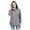 Grey, variant on Women's Lightweight Anorak Jacket with Hood and Zippered Pockets for Outdoor Activities