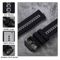 thumbnail image 5 of Silicone Watch Bands,18mm Quick Release Rubber Watch Strap for Men Women,Black&Gray with Black Buckle, 5 of 8