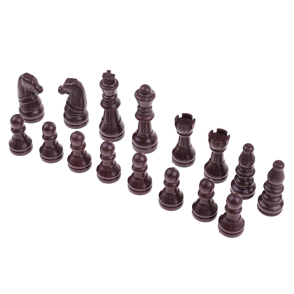 32pcs Sturdy Plastic Chess Pieces 63mm King Pieces Only 