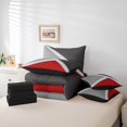 thumbnail image 5 of YST, Patchwork Geometric, Comforter Set, Rustic Farmhouse, 7-Piece, Geometry Triangle, Queen, 5 of 5