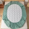 thumbnail image 5 of Waterproof Mattress Cover Quilted Mattress Protector Queen Size Fit Sheet with Elastic Band Bed Sheet Solid Color Fitted Cover (02-SCH-lan,160x200x30cm), 5 of 7