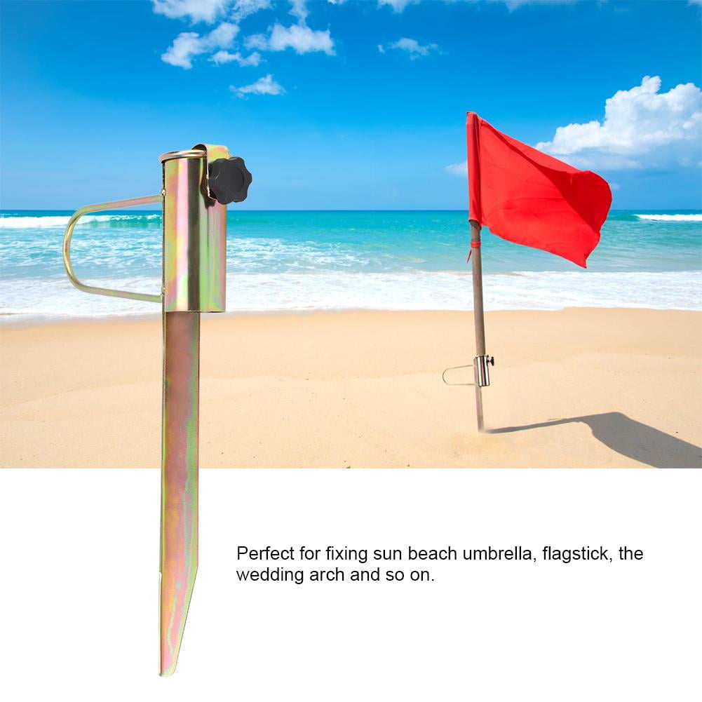 Garosa 1Pc Iron Sun Beach Fishing Umbrella Holder Sand Parasol Archor