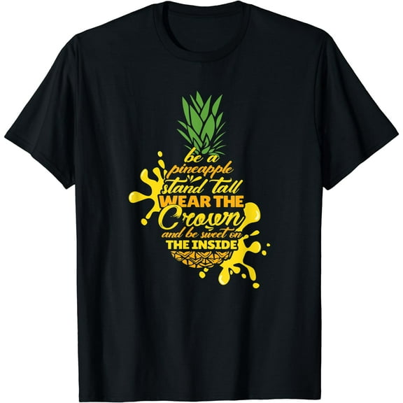 funny gift pineapple t shirt for men women Black Large