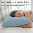 thumbnail image 6 of Light Blue Lumbar Pillow Covers 12x20 Inch, Farmhouse Solid Blue Color Modern Art Decorative Pillowcase with Zipper, Microfiber Pillow Protector, Breathable Throw Pillowcases for Sofa Bed Living Room, 6 of 9