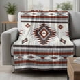thumbnail image 2 of Red Boho Blanket Soft Cozy Warm Throw Blanket for Couch, Plush Fuzzy Flannel Fleece Blankets for Sofa, Southwestern Ethnic Aztec Retro Geometric Bed Blankets Lightweight Gifts for Women, 50"x60", 2 of 9