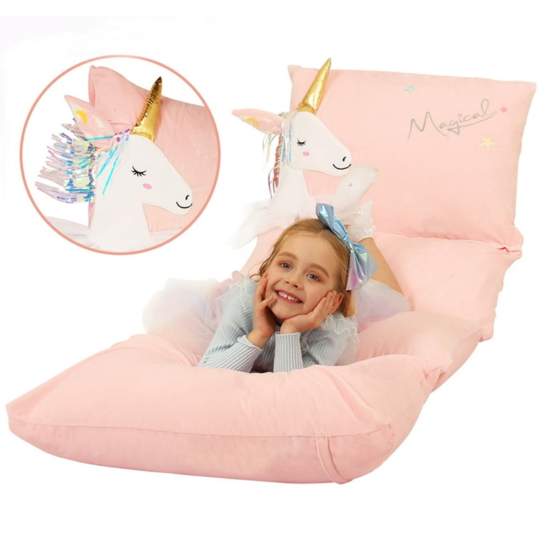 21BV0514 Kids Big Floor Cushion, 50 x 73, Unicorn