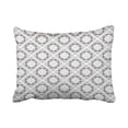 thumbnail image 1 of BOSDECO Gray And White Decorative Geometric Floral Pattern Pillowcase Cushion Cover 20x30 inch, 1 of 1