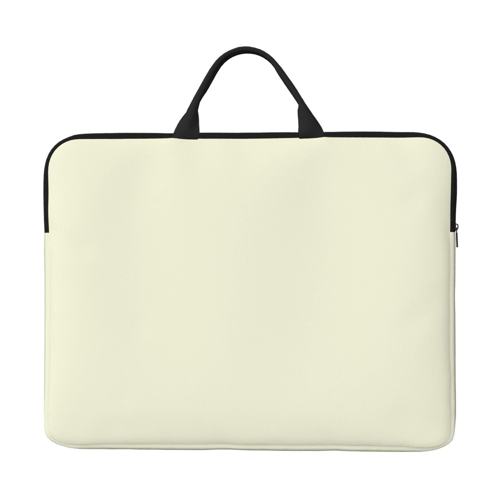 Laptop Sleeve Bag For Women Men 14inch Waterproof Durable Protective Computer Carrying Cover Handle Laptop Case Bag Beige
