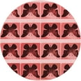 thumbnail image 1 of Ahgly Company Indoor Square Patterned Light Coral Pink Area Rugs, 3' Square, 1 of 6