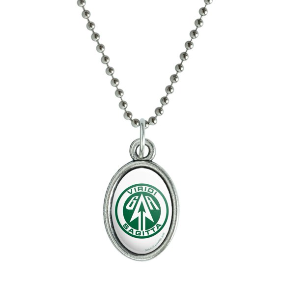 Arrow TV Series Sigil Antiqued Oval Charm Pendant with Chain
