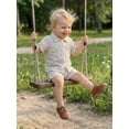 thumbnail image 4 of BemeyourBBs Toddler Baby Boy Summer Clothes 2 Pieces Outfits Textured Plaid Short Sleeve Button Down UP Collar Shirts Pockets Shorts Set, 4 of 9