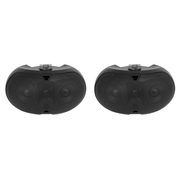 (2) Rockville D4-70 BLACK Dual 4" 70v Commercial/Restaurant Wall Mount Speakers