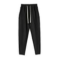 thumbnail image 2 of Pantalones largos para hombre, pantalones casuales de moda con cordones, pantalones elásticos con cierre de cremallera en el pie, pantalones deportivos para hombre., 2 of 5