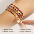 thumbnail image 6 of Turandoss 4Pcs 14K Gold Plated Bohemian Colorful Beaded Disc Initial Bracelet for Women Girls Letter A-Z Jewelry Personalized Birthday Gift for Women Daughter Granddaughter Niece, 6 of 9