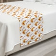 thumbnail image 2 of Hen Bed Runner, Continuous Pattern of Doodle Chicken and Leafy Branch, Decorative Accent Bedding Scarf for Hotels Homes and Guestrooms, Queen, Orange Dark Pink, by Ambesonne, 2 of 2