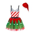 thumbnail image 5 of iiniim Kids Girls Christmas Role Play Outfit Ballet Tutu Mesh Leotard Dress Set Size 6-16 Red 8, 5 of 7
