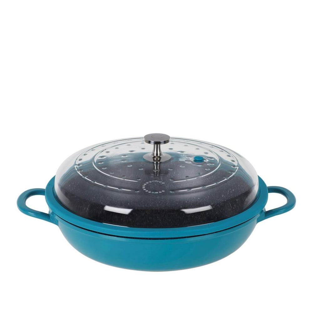 Curtis Stone 4-Quart Cast Aluminum Pan with Glass Lid - Walmart.com - Walmart.com