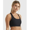 thumbnail image 5 of Hanes Sport Women's Racerback Sports Bra with Compression, 2-Pack Black/White L, 5 of 10
