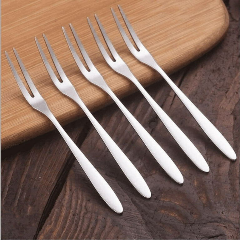 RETON reton 12 pcs dessert forks and spoons silverware set, stainless steel  mini forks and spoons, small appetizer cocktail fruit f
